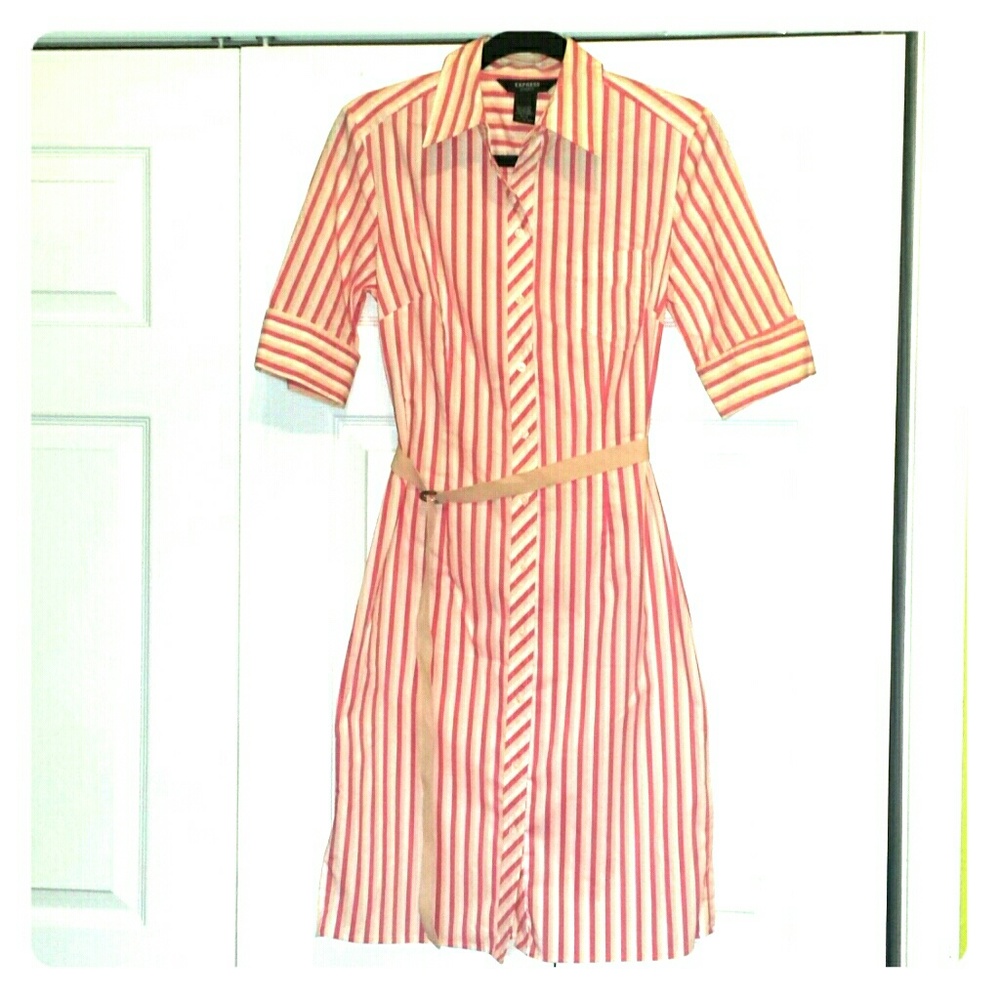 Cute Express Striped Dress w/Belt
